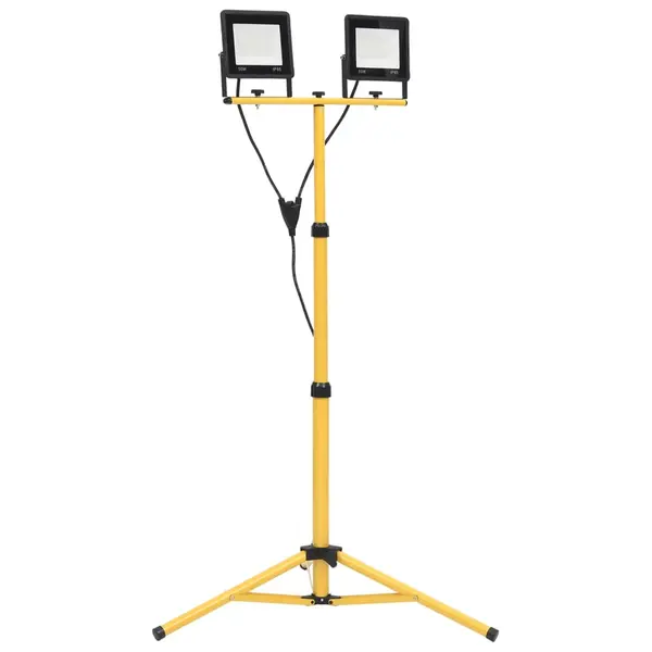 Gossi proiector cu led si trepied, 2x50 w, alb rece