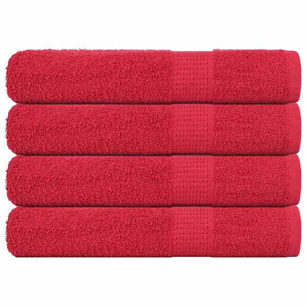 Gossi prosoape 4 buc rosu 100x200 cm 360 g/m2 100% bumbac