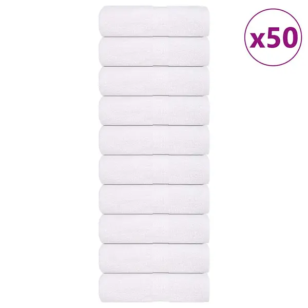 Gossi prosoape cu sapun 50 buc alb 30x30 cm 360 g/m2 100% bumbac