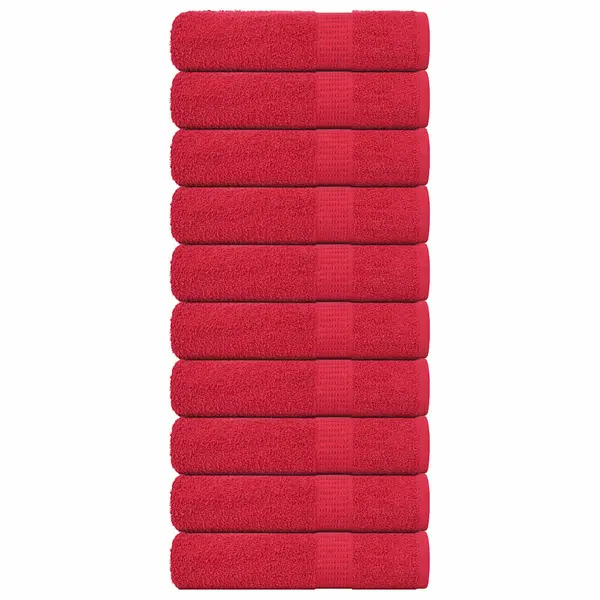 Gossi prosoape de baie 10 buc rosu 100x150 cm 360 g/m2 100% bumbac