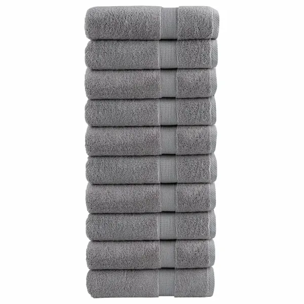 Gossi prosoape de dus premium solund 10 buc gri 70x140cm 600 gsm