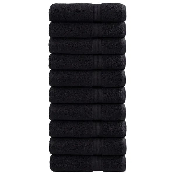 Gossi prosoape de dus premium solund 10 buc. negru 70x140 cm 600 gsm