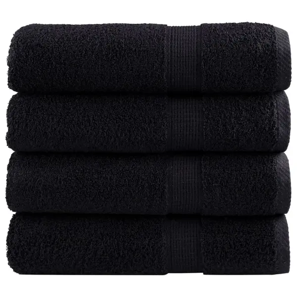 Gossi prosoape de dus premium solund 4 buc. negru 70x140 cm 600 gsm