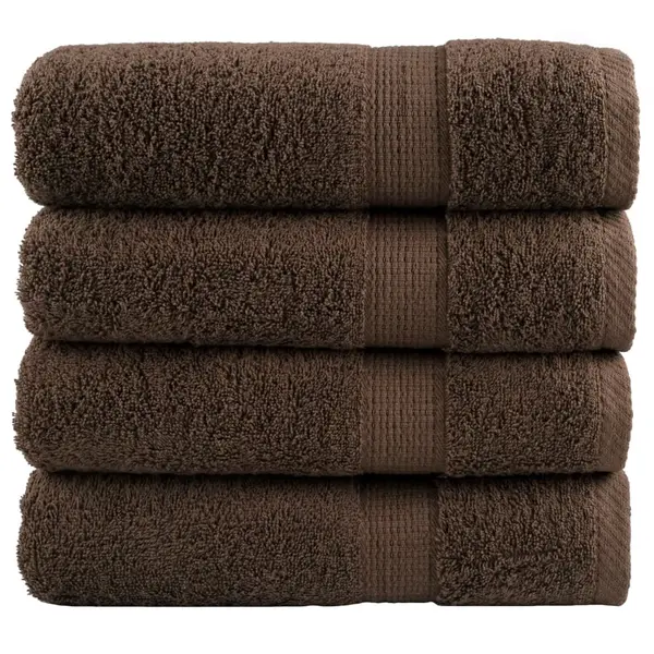 Gossi prosoape de maini premium solund 4 buc maro 50x100cm 600gsm
