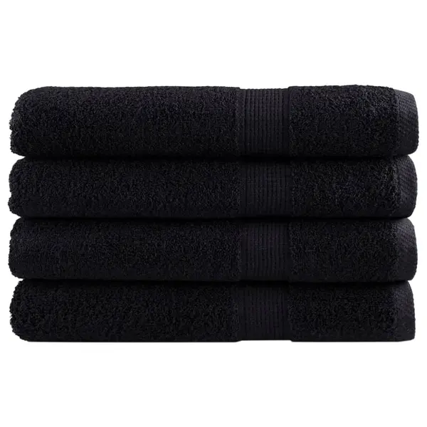 Gossi prosoape de sauna premium solund 4 buc. negru 80x200 cm 600 gsm