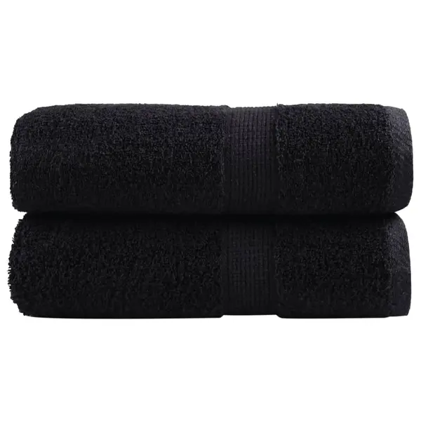 Gossi prosoape maini premium solund 2 buc negru 30x30 cm 600 gsm