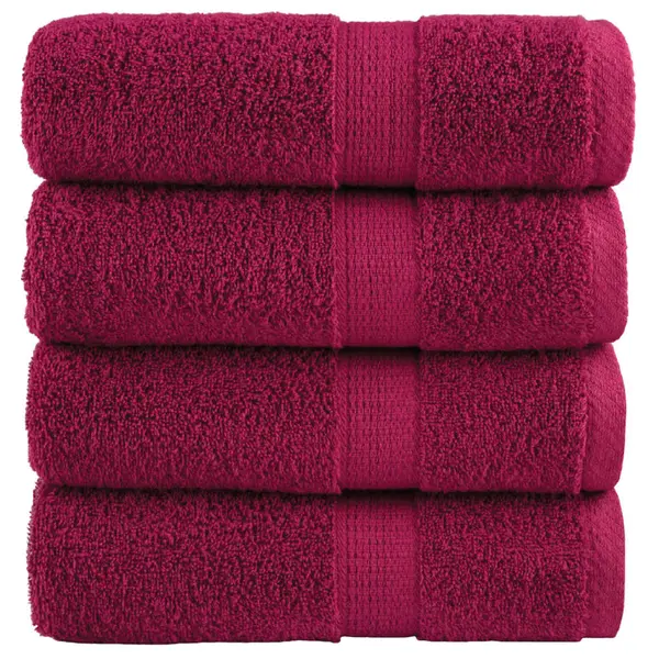 Gossi prosoape maini premium solund 4 buc bordo 30x30 cm 600gsm