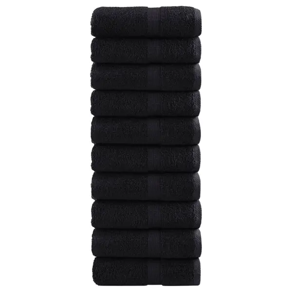 Gossi prosoape oaspeti premium solund 10 buc. negru 30x50 cm 600 gsm