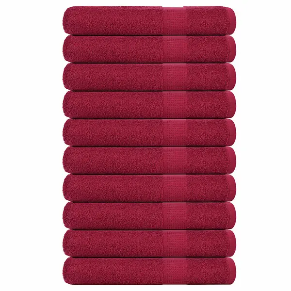 Gossi prosoape pentru sauna 10 buc bordeaux 360 g/m2 100% bumbac