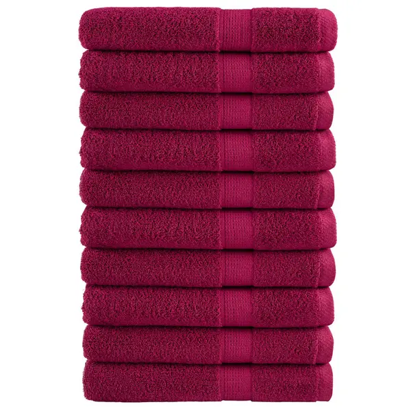 Gossi prosoape premium solund 10buc rosu bordo 100x200cm 600gsm