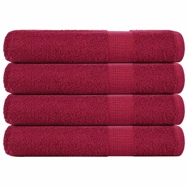 Gossi prosoape sauna 4 buc bordeaux 80x200 cm 360 g/m2 100% bumbac