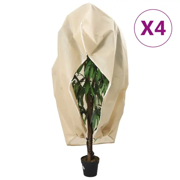 Gossi protectie de fleece plante cu fermoar 4 buc 70 g/m2 3,93x3 m