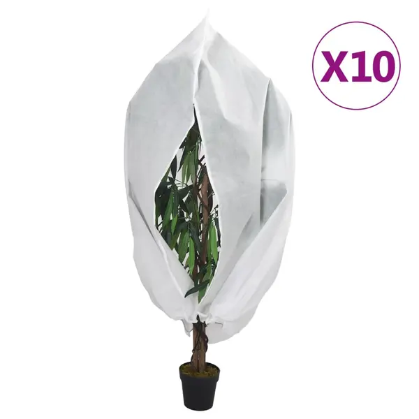 Gossi protectii fleece pt plante, fermoar, 10 buc, 70 g/m2, 1x1,55 m