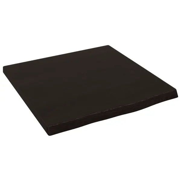 Gossi raft de perete maro inchis 40x40x2 cm lemn masiv stejar tratat
