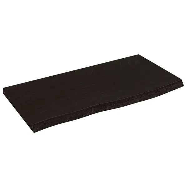 Gossi raft de perete maro inchis 60x30x2 cm lemn masiv stejar tratat