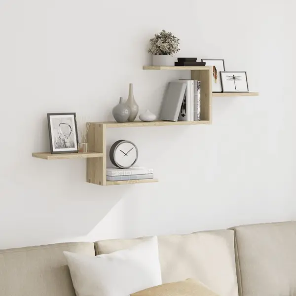 Gossi raft de perete, stejar sonoma, 104x15x49 cm, lemn prelucrat