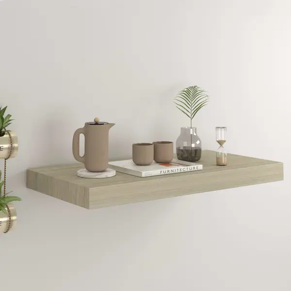 Gossi raft de perete suspendat, stejar, 50x23x3,8 cm, mdf
