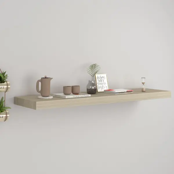 Gossi raft de perete suspendat, stejar, 90x23,5x3,8 cm, mdf