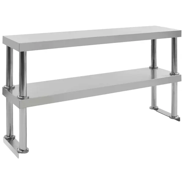 Gossi raft masa de lucru cu 2 niveluri, 120x30x65 cm, otel inoxidabil
