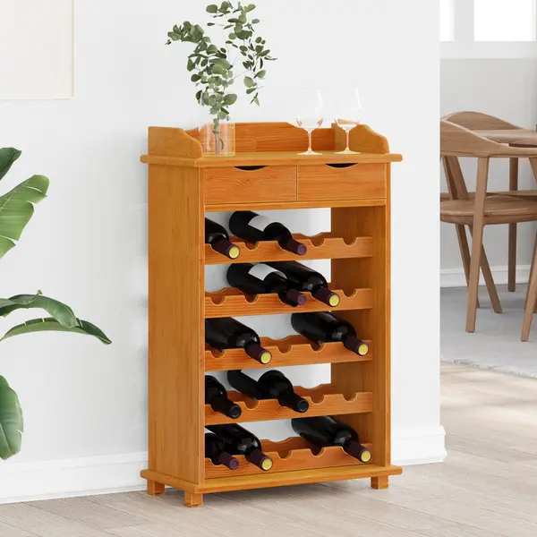 Gossi raft pentru vin 90x60x30 cm lemn masiv de pin