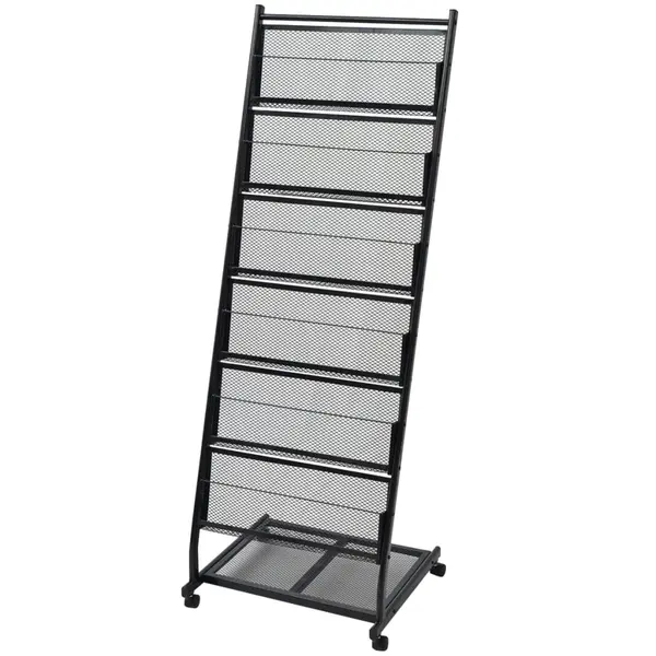 Gossi raft reviste a4, 47,5x43x133 cm, negru