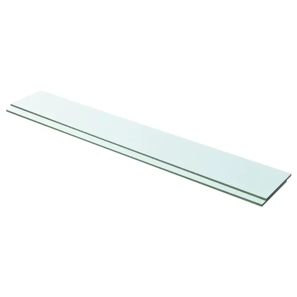 Gossi rafturi, 2 buc., 100 x 15 cm, panouri sticla transparenta