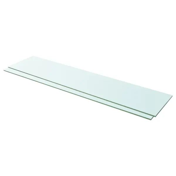 Gossi rafturi, 2 buc., 110 x 25 cm, panouri sticla transparenta