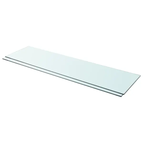Gossi rafturi, 2 buc., 110 x 30 cm, panouri sticla transparenta
