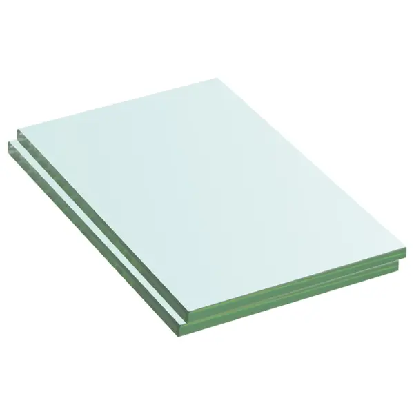 Gossi rafturi, 2 buc., 20 x 12 cm, panouri sticla transparenta