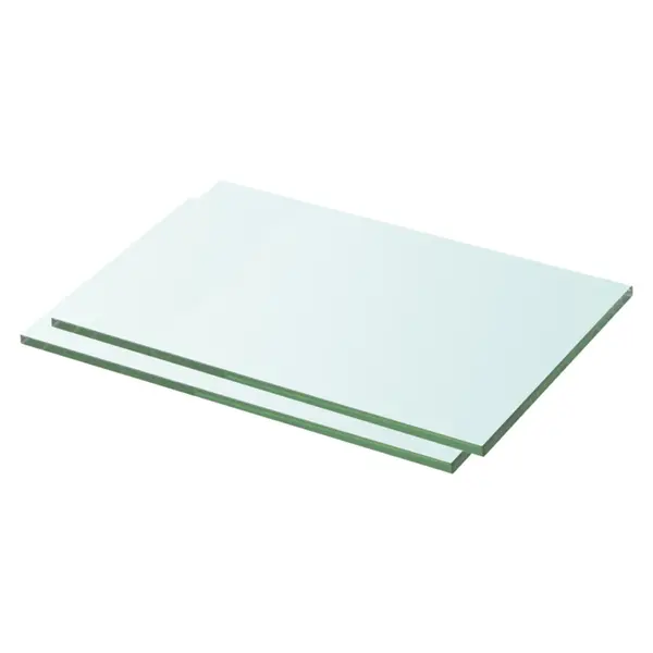 Gossi rafturi, 2 buc., 30 x 15 cm, panouri sticla transparenta