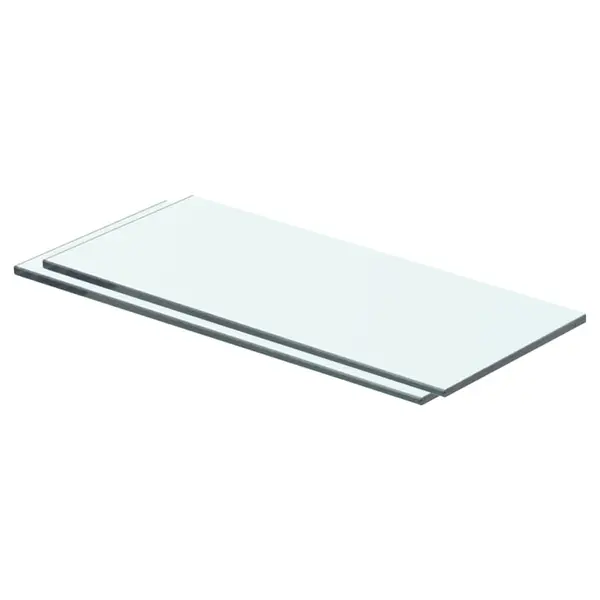 Gossi rafturi, 2 buc., 40 x 12 cm, panouri sticla transparenta