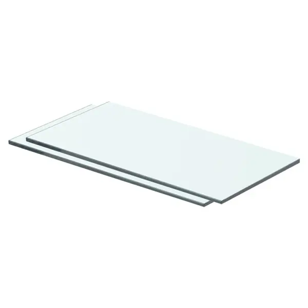 Gossi rafturi, 2 buc., 40 x 15 cm, panouri sticla transparenta