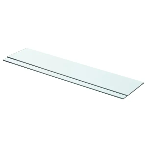 Gossi rafturi, 2 buc., 70 x 15 cm, panouri sticla transparenta