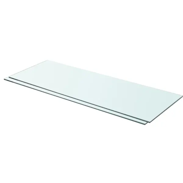Gossi rafturi, 2 buc., 80 x 30 cm, panouri sticla transparenta