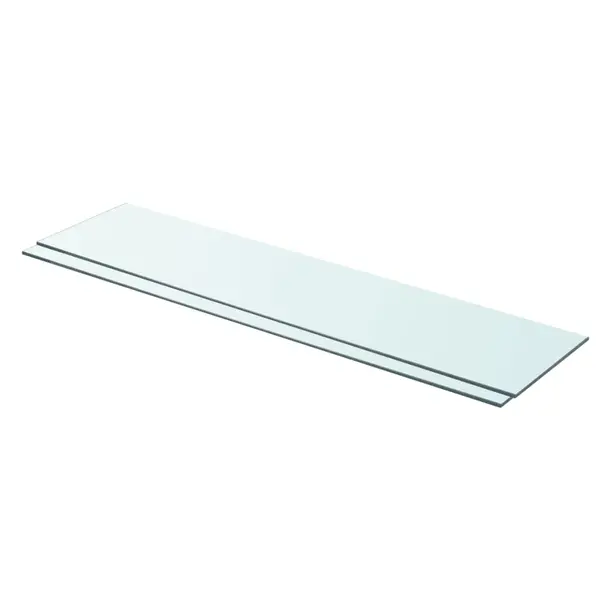 Gossi rafturi, 2 buc., 90 x 20 cm, panouri sticla transparenta