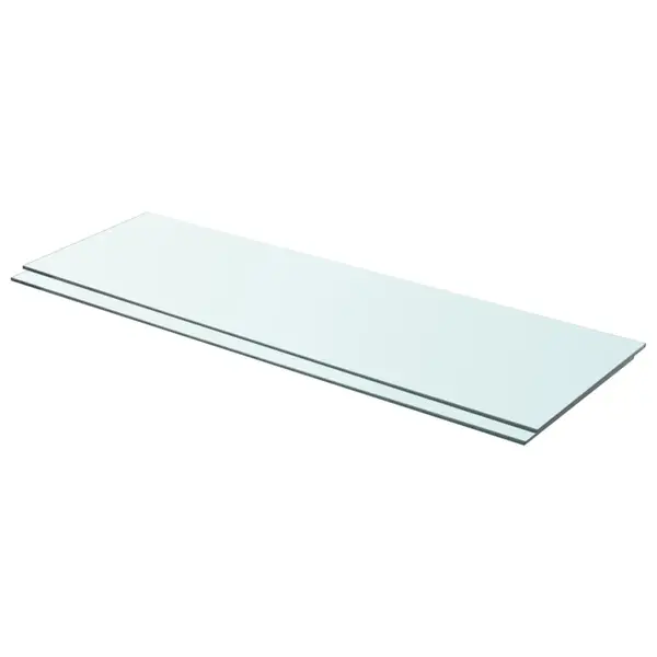 Gossi rafturi, 2 buc., 90 x 30 cm, panouri sticla transparenta