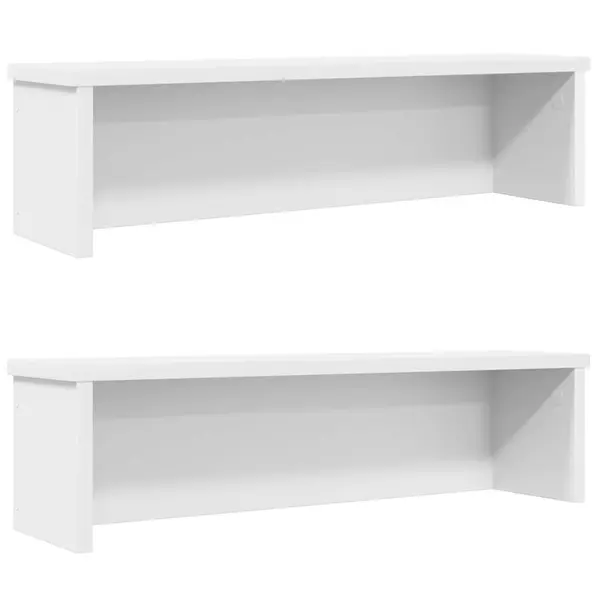 Gossi rafturi de bucatarie stivuibile 2 buc alb 50x15x16 cm