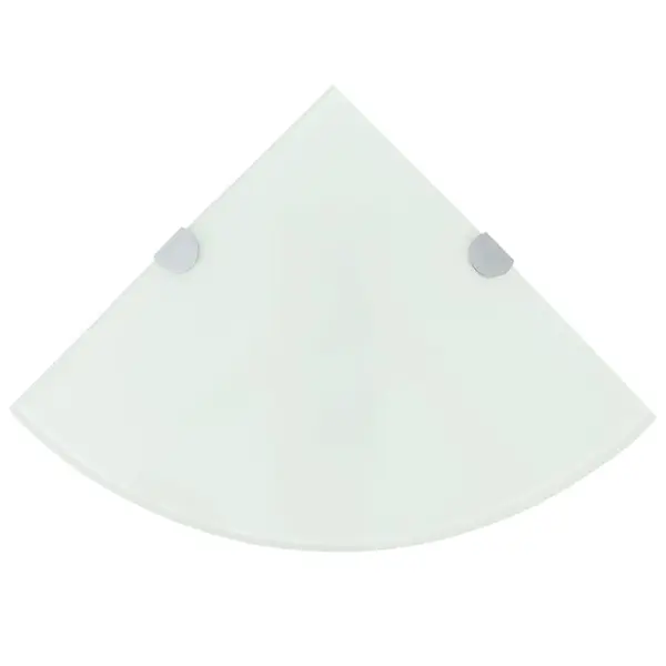 Gossi rafturi de colt cu suporturi de crom, 2 buc., 35x35 cm, sticla