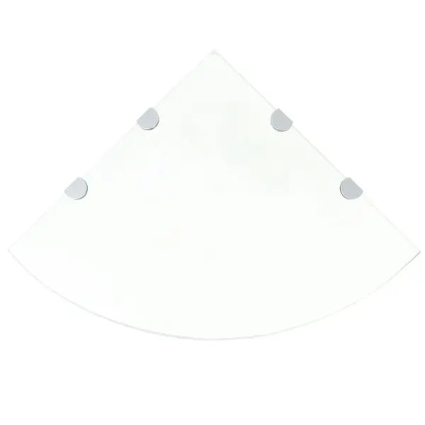 Gossi rafturi de colt cu suporturi de crom, 2 buc., 45x45 cm, sticla