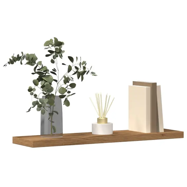 Gossi rafturi de perete, 4 buc., stejar artizanal, 40x20x1,5 cm, lemn