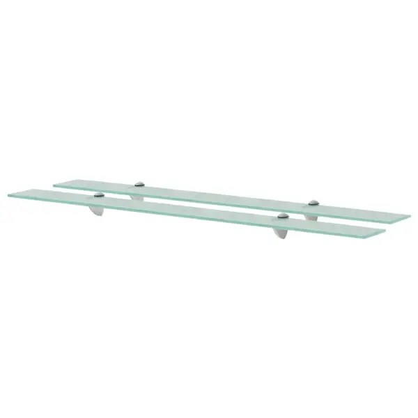 Gossi rafturi suspendate, 2 buc., 100 x 20 cm, sticla, 8 mm