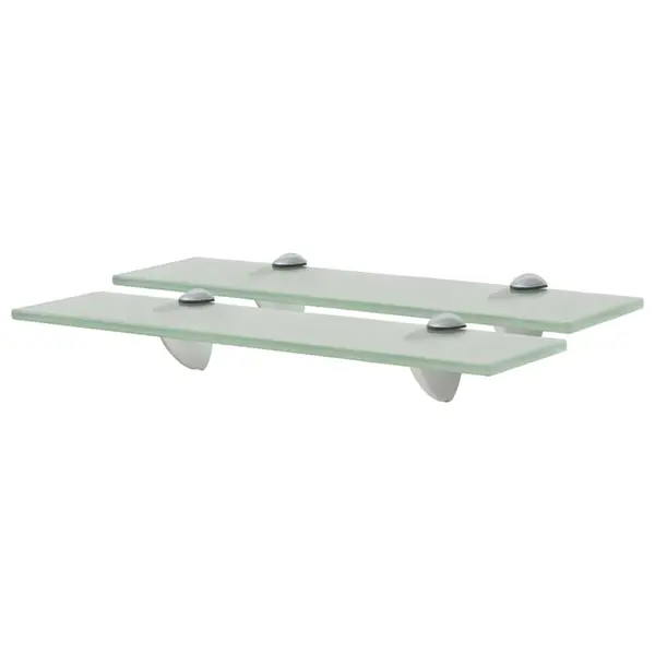 Gossi rafturi suspendate, 2 buc,. 40 x 10 cm, sticla, 8 mm