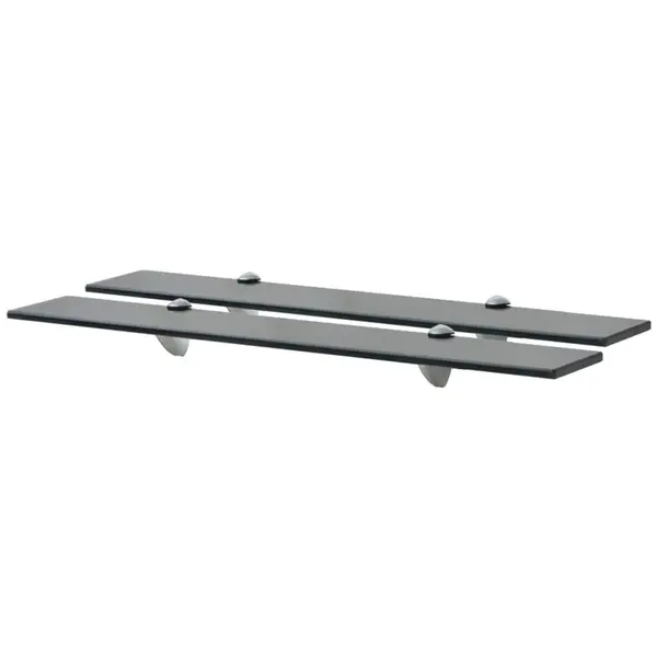 Gossi rafturi suspendate, 2 buc., 70 x 10 cm, sticla, 8 mm