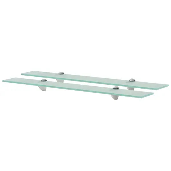 Gossi rafturi suspendate, 2 buc., 70 x 10 cm, sticla, 8 mm