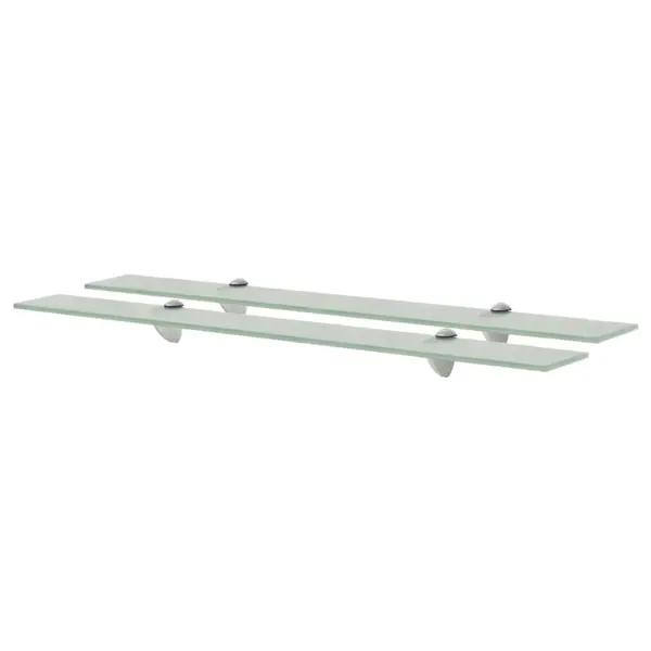 Gossi rafturi suspendate, 2 buc., 80 x 20 cm, sticla, 8 mm