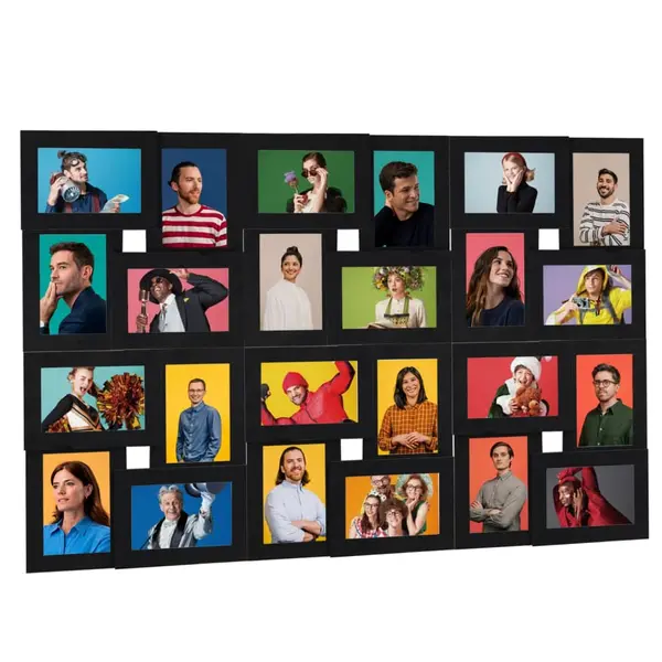 Gossi rama foto colaj pentru 24x (10x15 cm) foto, negru, mdf