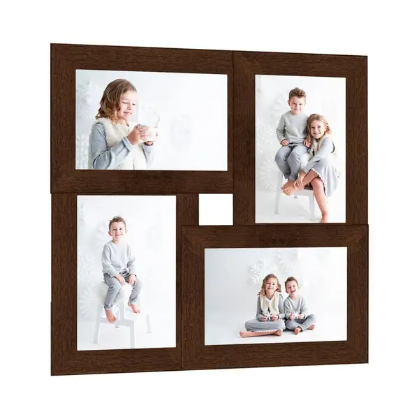 Gossi rama foto colaj pentru 4x (10x15 cm) foto, maro inchis, mdf