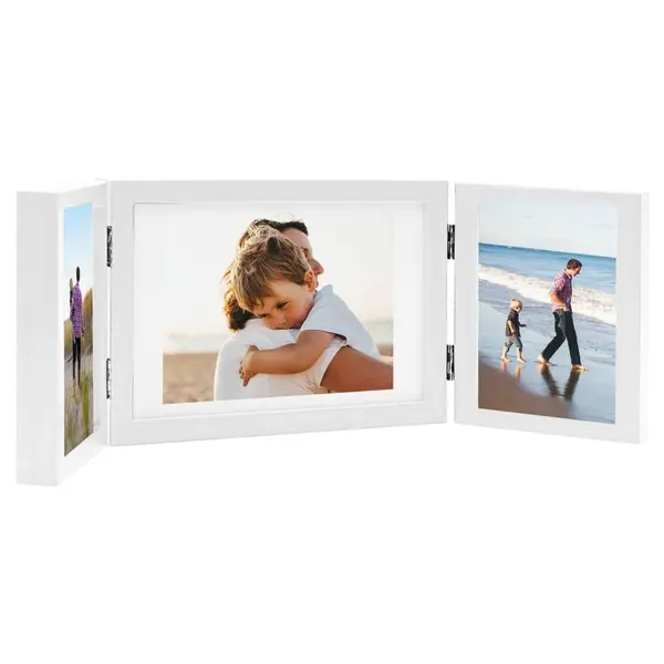 Gossi rama foto tripla, colaj, alb, 28x18 cm + 2 x (13x18 cm)