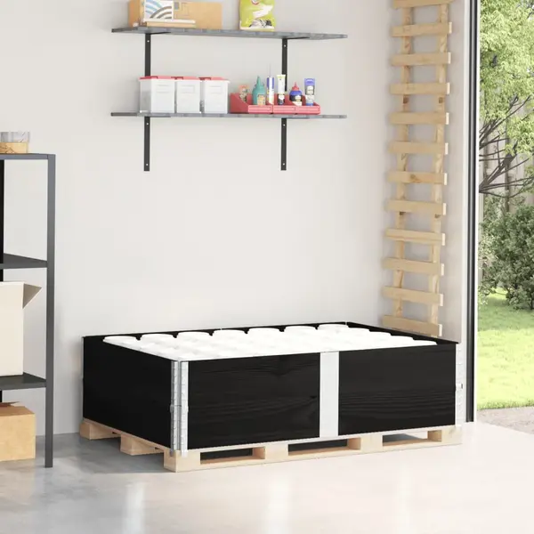 Gossi rame pentru paleti, 2 buc., negru, 150x100 cm, lemn masiv pin