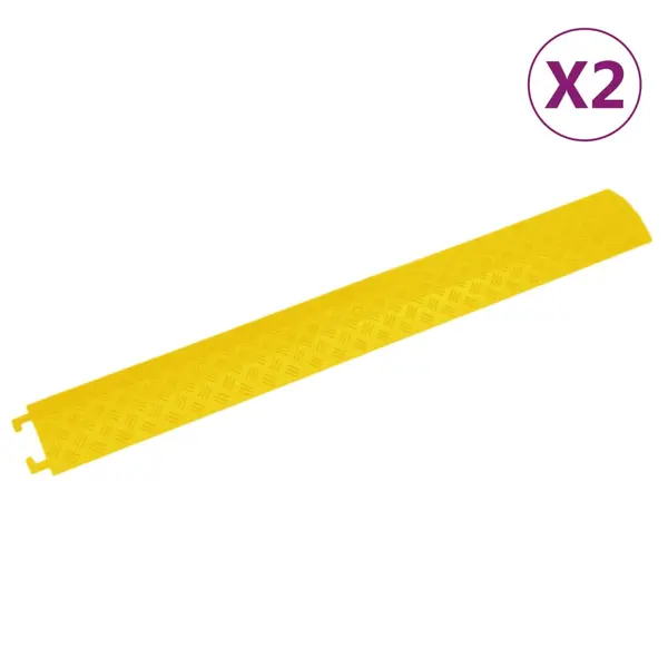Gossi rampe de protectie pentru cabluri, 2 buc., galben, 98,5 cm